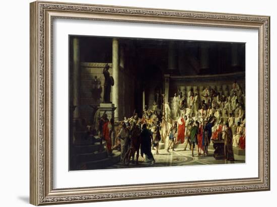 The Last Senate of Julius Caesar, 1867-Raffaelle Gianetti-Framed Giclee Print