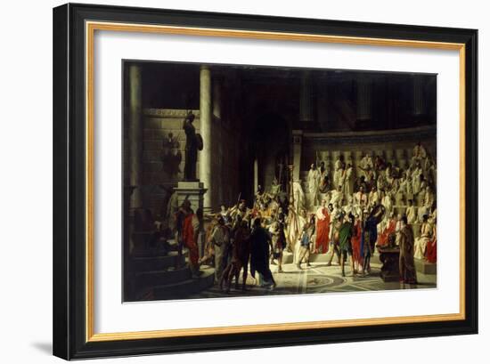 The Last Senate of Julius Caesar, 1867-Raffaelle Gianetti-Framed Giclee Print