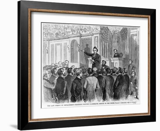 The Last Speech on Impeachment of President Andrew Johnson-null-Framed Art Print