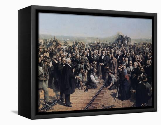 The Last Spike May 10 1869-Thomas Hill-Framed Premier Image Canvas