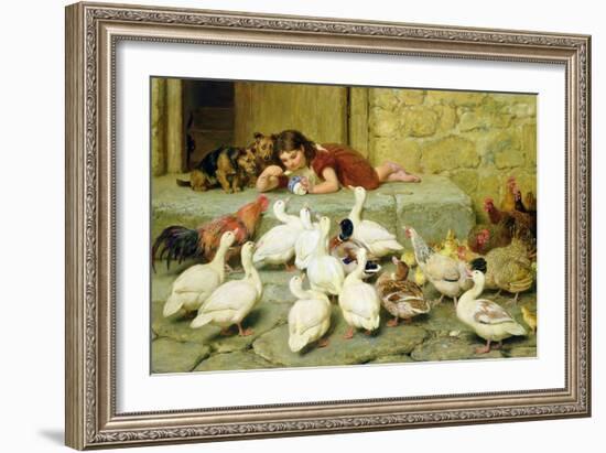 The Last Spoonful, 1880-Briton Rivière-Framed Giclee Print