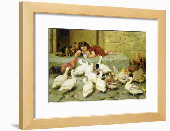 The Last Spoonful, 1880-Briton Rivière-Framed Giclee Print