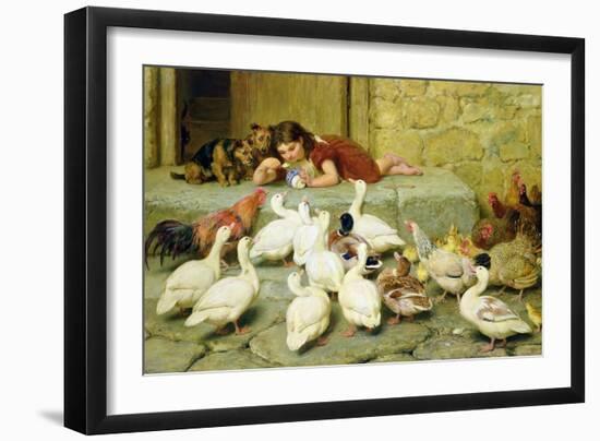 The Last Spoonful, 1880-Briton Rivière-Framed Giclee Print