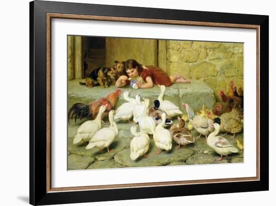 The Last Spoonful, 1880-Briton Rivière-Framed Giclee Print