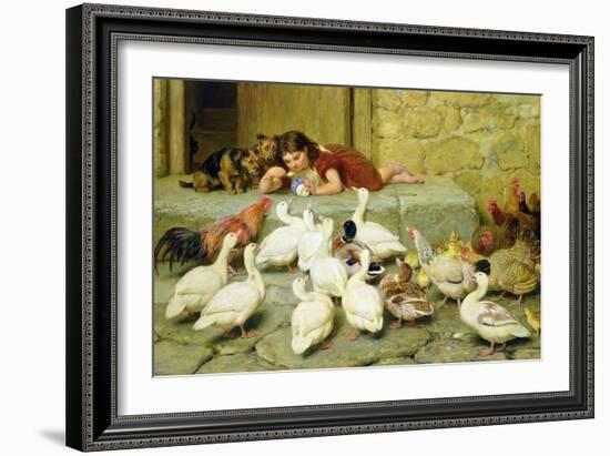 The Last Spoonful, 1880-Briton Rivière-Framed Giclee Print