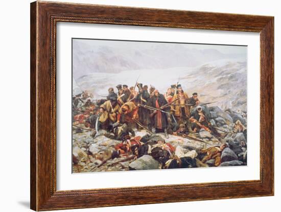 The Last Stand of the 44th Regiment at Gundamuck during the Retreat from Kabul, 1841, 1898-William Barnes Wollen-Framed Giclee Print