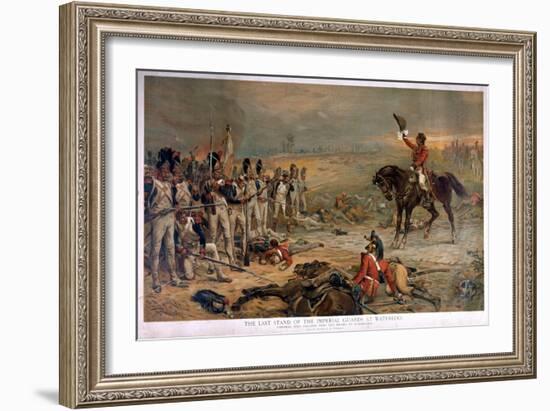 The Last Stand of the Imperial Guards at Waterloo in 1815-Robert Alexander Hillingford-Framed Giclee Print