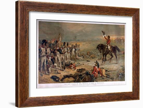 The Last Stand of the Imperial Guards at Waterloo in 1815-Robert Alexander Hillingford-Framed Giclee Print