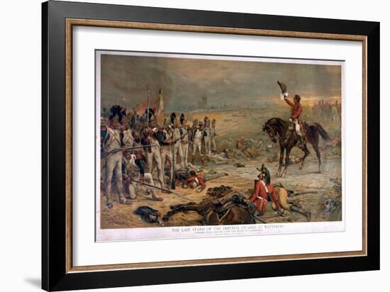 The Last Stand of the Imperial Guards at Waterloo in 1815-Robert Alexander Hillingford-Framed Giclee Print