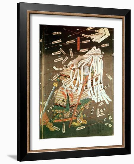 The Last Stand of the Kusanoki Clan, the Battle of Shijo Nawate, 1348, circa .1851-Kuniyoshi Utagawa-Framed Giclee Print