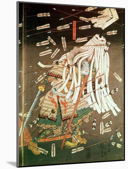 The Last Stand of the Kusanoki Clan, the Battle of Shijo Nawate, 1348, circa .1851-Kuniyoshi Utagawa-Mounted Giclee Print
