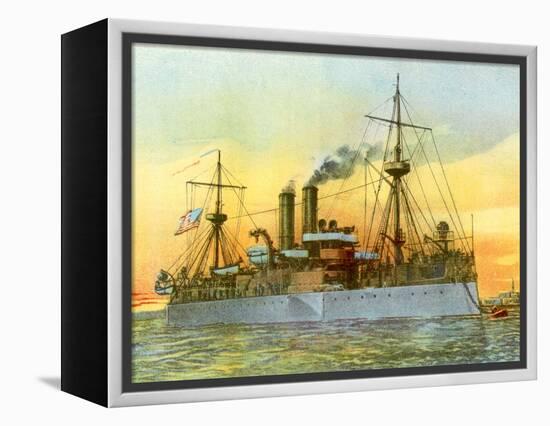 The Last Sunset of the 'Maine', 1898-null-Framed Premier Image Canvas