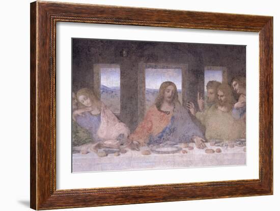 The Last Supper, 1495-97 (Post Restoration)-Leonardo da Vinci-Framed Giclee Print