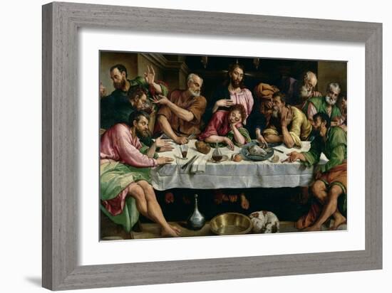 The Last Supper, 1542-Jacopo Bassano-Framed Giclee Print