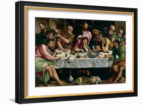 The Last Supper, 1542-Jacopo Bassano-Framed Giclee Print