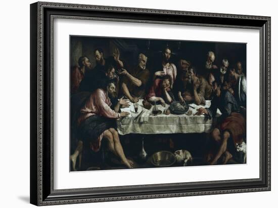 The Last Supper, 1542-Jacopo Bassano-Framed Giclee Print