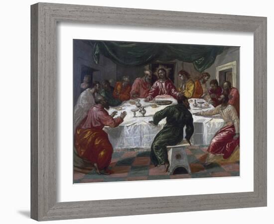 The Last Supper, 1564-El Greco-Framed Giclee Print