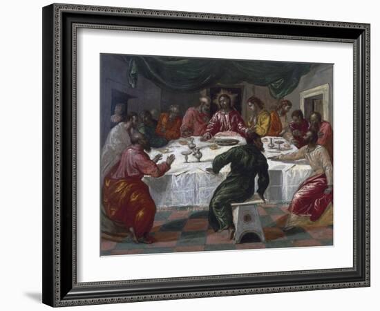 The Last Supper, 1564-El Greco-Framed Giclee Print