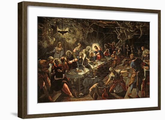 The Last Supper, 1594-Jacopo Robusti Tintoretto-Framed Giclee Print