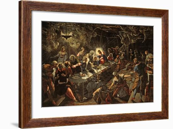 The Last Supper, 1594-Jacopo Robusti Tintoretto-Framed Giclee Print