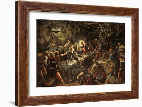 The Last Supper, 1594-Jacopo Robusti Tintoretto-Framed Giclee Print