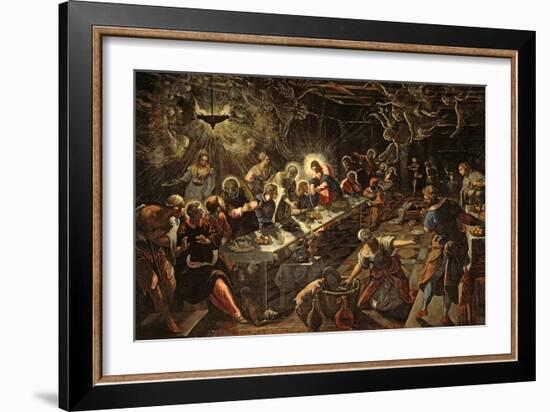 The Last Supper, 1594-Jacopo Robusti Tintoretto-Framed Giclee Print