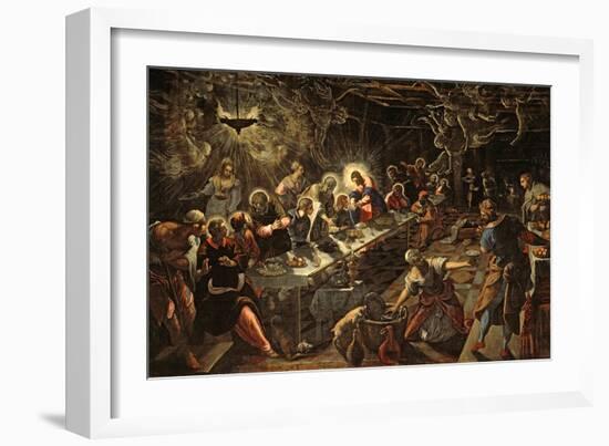 The Last Supper, 1594-Jacopo Robusti Tintoretto-Framed Giclee Print