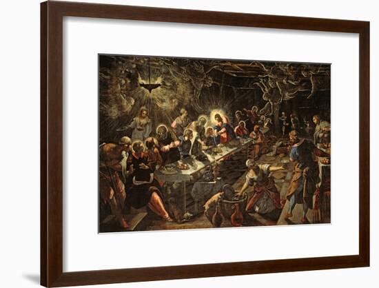 The Last Supper, 1594-Jacopo Robusti Tintoretto-Framed Giclee Print