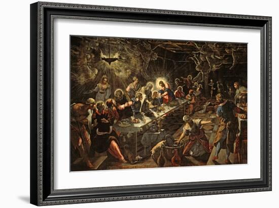 The Last Supper, 1594-Jacopo Robusti Tintoretto-Framed Giclee Print