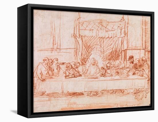 The Last Supper, after Leonardo da Vinci, 1634-35-Rembrandt Harmensz. van Rijn-Framed Premier Image Canvas