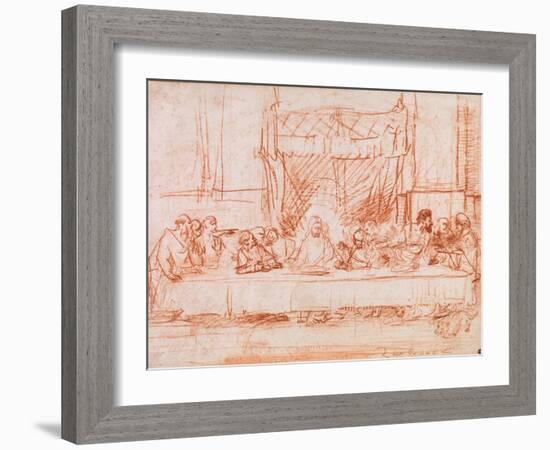 The Last Supper, after Leonardo da Vinci, 1634-35-Rembrandt Harmensz. van Rijn-Framed Giclee Print