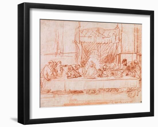 The Last Supper, after Leonardo da Vinci, 1634-35-Rembrandt Harmensz. van Rijn-Framed Giclee Print