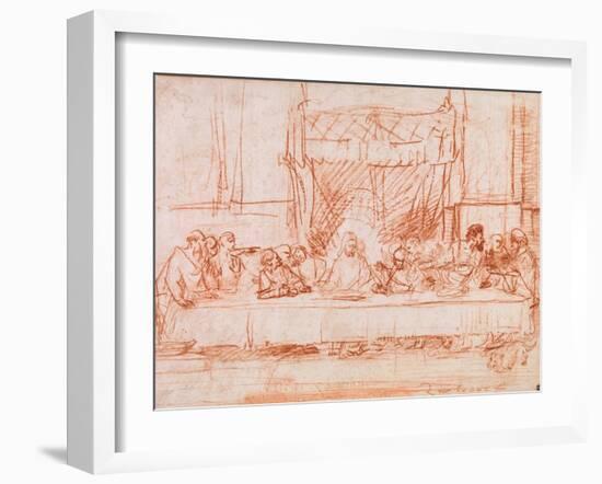 The Last Supper, after Leonardo da Vinci, 1634-35-Rembrandt Harmensz. van Rijn-Framed Giclee Print