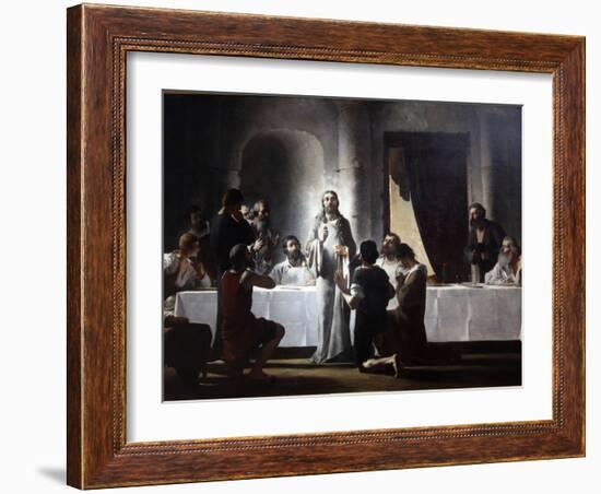 The Last Supper By Henri Lerolle, a 19th Century Oil Painting, Saint-Francois-Xavier Church, Paris-null-Framed Photographic Print