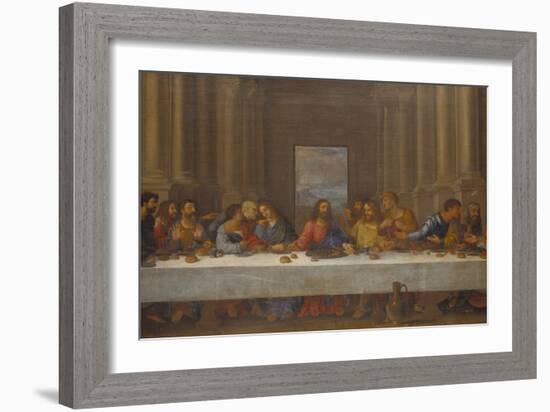 The Last Supper. (Copy after Leonardo Da Vinci)-Nicolas Poussin-Framed Giclee Print