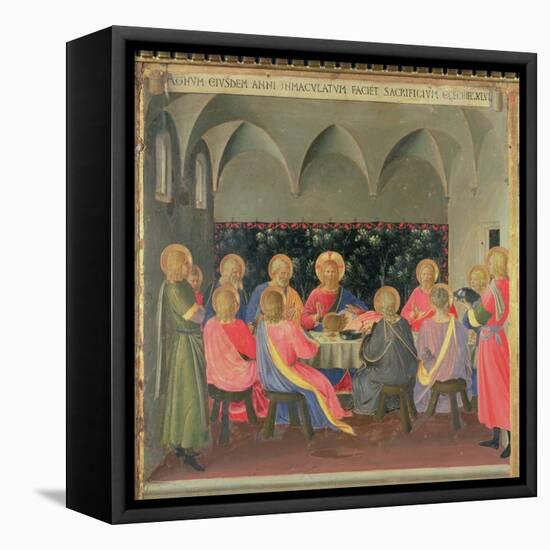 The Last Supper, Detail of Panel Three of the Silver Treasury of Santissima Annunziata, c. 1450-53-Fra Angelico-Framed Premier Image Canvas
