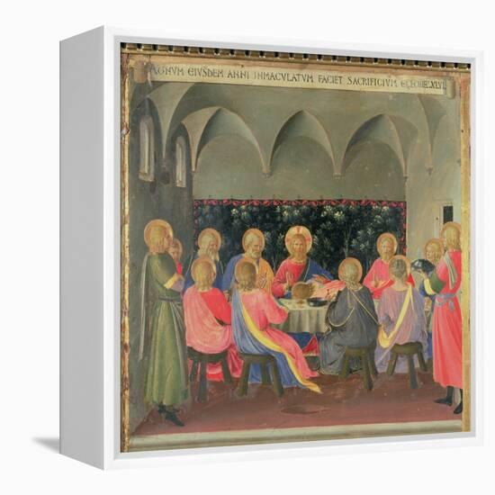 The Last Supper, Detail of Panel Three of the Silver Treasury of Santissima Annunziata, c. 1450-53-Fra Angelico-Framed Premier Image Canvas