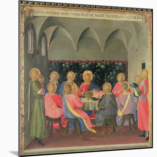 The Last Supper, Detail of Panel Three of the Silver Treasury of Santissima Annunziata, c. 1450-53-Fra Angelico-Mounted Giclee Print