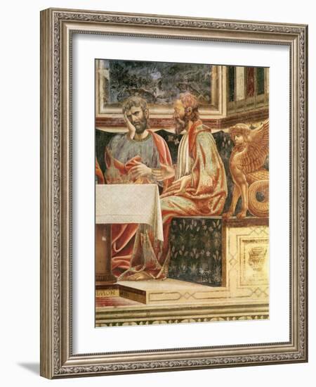 The Last Supper, Detail of St. James the Lesser and St. Simon, C.1447-Andrea Del Castagno-Framed Giclee Print