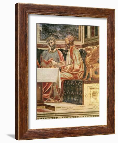 The Last Supper, Detail of St. James the Lesser and St. Simon, C.1447-Andrea Del Castagno-Framed Giclee Print