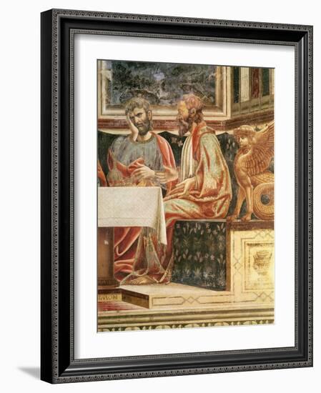 The Last Supper, Detail of St. James the Lesser and St. Simon, C.1447-Andrea Del Castagno-Framed Giclee Print