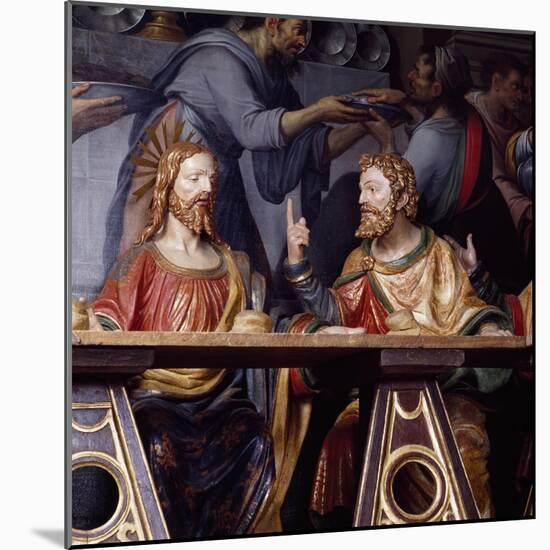 The Last Supper, Detail Showing Jesus Christ and Saint Thomas, 1532-null-Mounted Giclee Print