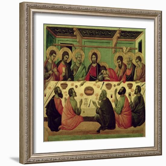 The Last Supper, from the Passion Altarpiece-Duccio di Buoninsegna-Framed Giclee Print