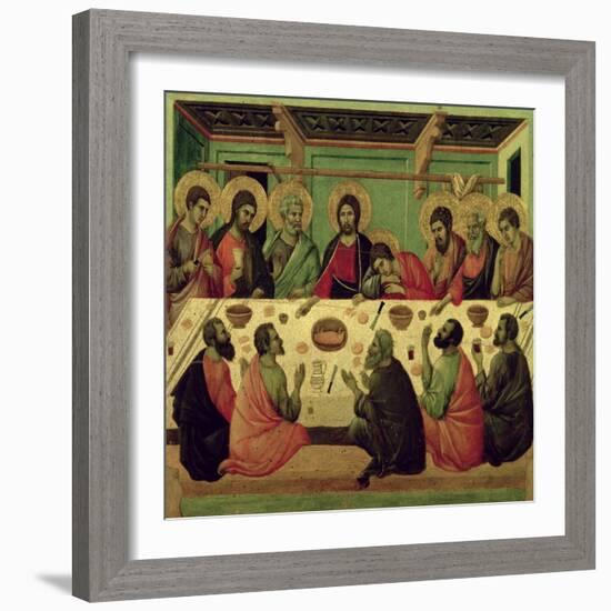 The Last Supper, from the Passion Altarpiece-Duccio di Buoninsegna-Framed Giclee Print