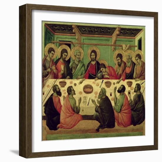 The Last Supper, from the Passion Altarpiece-Duccio di Buoninsegna-Framed Giclee Print