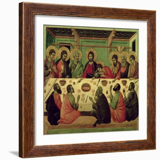 The Last Supper, from the Passion Altarpiece-Duccio di Buoninsegna-Framed Giclee Print
