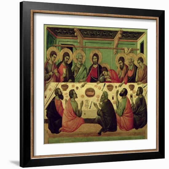 The Last Supper, from the Passion Altarpiece-Duccio di Buoninsegna-Framed Giclee Print