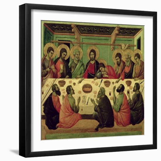 The Last Supper, from the Passion Altarpiece-Duccio di Buoninsegna-Framed Giclee Print