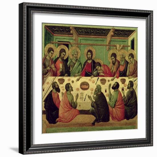 The Last Supper, from the Passion Altarpiece-Duccio di Buoninsegna-Framed Giclee Print