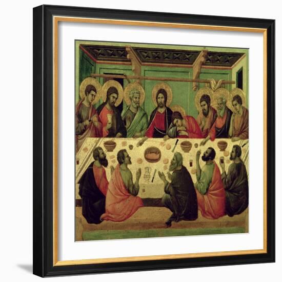 The Last Supper, from the Passion Altarpiece-Duccio di Buoninsegna-Framed Giclee Print